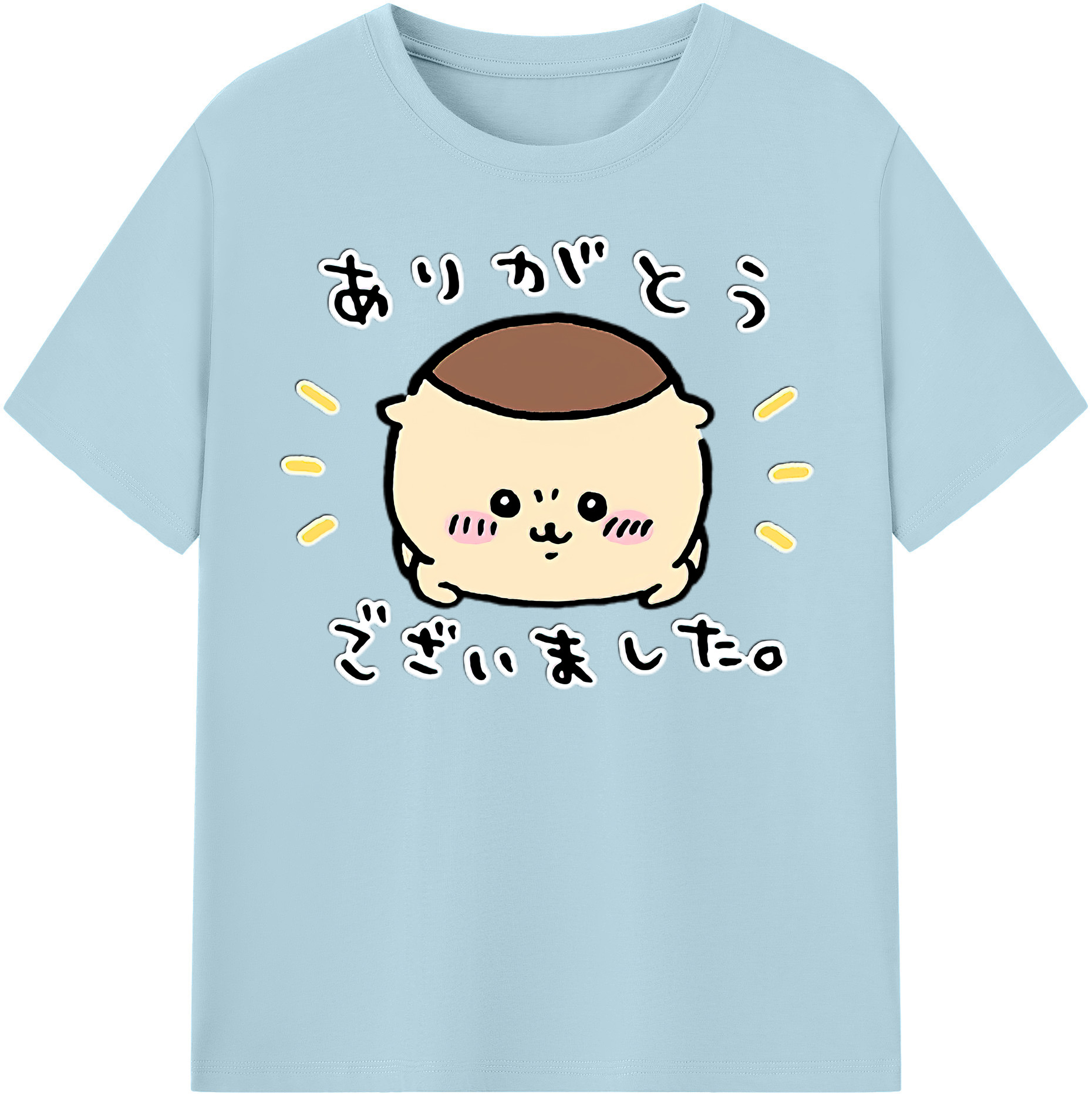 （画像用） ちいかわ くりまんじゅう Chii-kawa kuri manjū 綿100％半袖Tシャツ（フロントプリント）